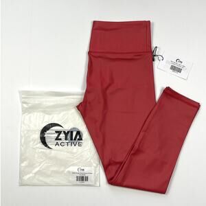 Zyia Active Red Metallic Light N Tight High Rise 8-10 NWT 24"